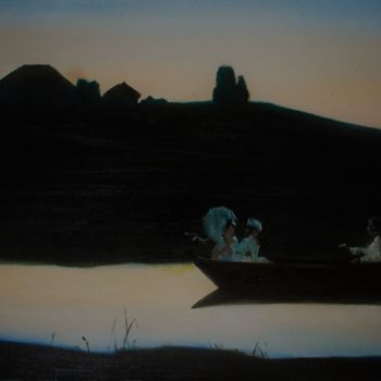 Pittura intitolato ""Пушкин в Михайловс…" da Anastasia Grin, Opera d'arte originale, Olio Montato su Telaio per barella in l…