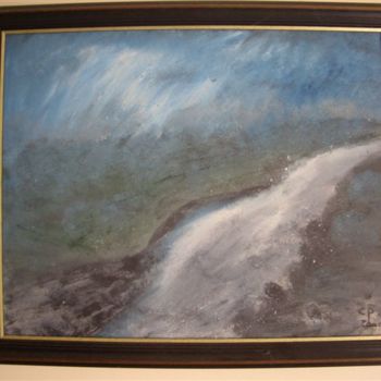 Painting titled "Sea Rivulet" by Lady Carolyne, Original Artwork, Oil
