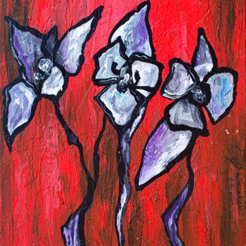 Painting titled "Gothic Garden #4" by Lady Redhorns, Original Artwork, Acrylic