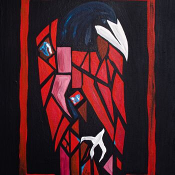 Painting titled "Shattered by Hope" by Lady Redhorns, Original Artwork, Acrylic