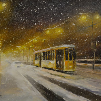 Painting titled "Christmas" by Artem Lozhkin, Original Artwork, Oil