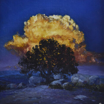 Peinture intitulée "Sunset" par Artem Lozhkin, Œuvre d'art originale, Huile