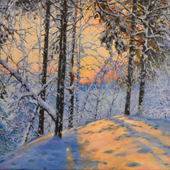 Painting titled "Christmas time" by Artem Lozhkin, Original Artwork, Oil