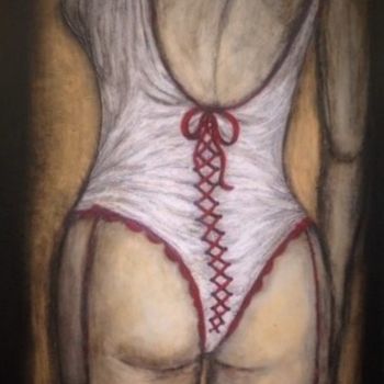 Painting titled "l'Envie" by Laetitia Piazzoli, Original Artwork, Acrylic Mounted on Wood Stretcher frame