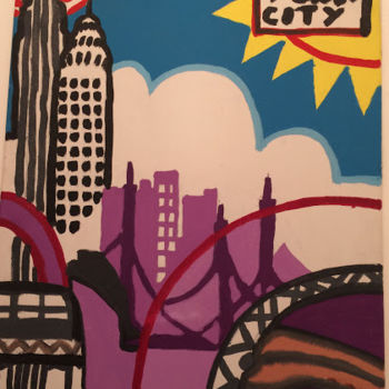 Peinture intitulée "New York" par Laetitia Lorry, Œuvre d'art originale, Acrylique