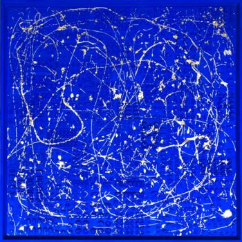 Pintura intitulada "Galaxy" por Laetitia De Meyer (LDM), Obras de arte originais, Plástico Montado em Armação em madeira