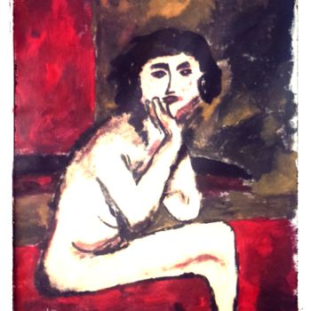 Painting titled "nue" by Laetitia Duviviez, Original Artwork, Acrylic