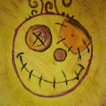 Painting titled "Voodoo smile" by Tilaë, Original Artwork, Acrylic