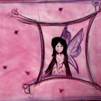 Drawing titled "Fairy 2" by Tilaë, Original Artwork, Pastel