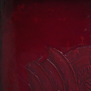 Malerei mit dem Titel "Composition rouge" von Laetitia Lesaffre, Original-Kunstwerk, Andere