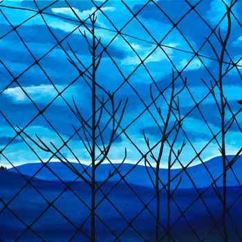 Картина под названием "L'Horizon" - Laetitia Infantino, Подлинное произведение искусства, Акрил Установлен на Деревянная рам…