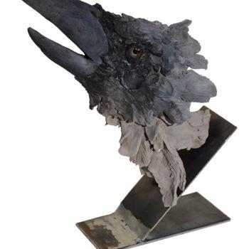 Skulptur mit dem Titel "Nevermore" von Laëtitia-May Le Guélaff, Original-Kunstwerk, Terra cotta