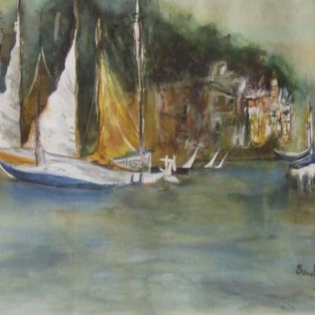 Malarstwo zatytułowany „Port de Bretagne” autorstwa Loetitia Sanchez, Oryginalna praca