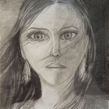 Dessin intitulée "Portrait à la deman…" par Laetivart, Œuvre d'art originale, Crayon