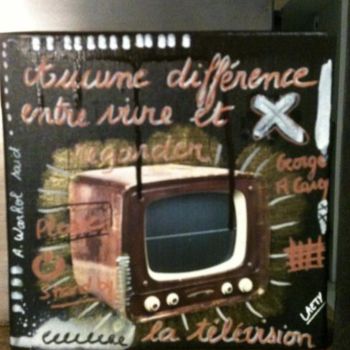 Painting titled "tv vintage .JPG" by Laety, Original Artwork