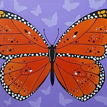 Painting titled "Butterfly" by Ana Von Laff, Original Artwork, Acrylic
