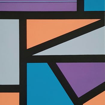 Картина под названием "Geometric abstract…" - Ana Von Laff, Подлинное произведение искусства, Акрил
