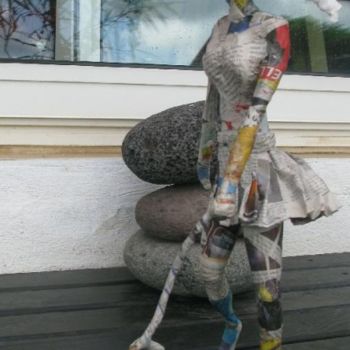 Sculpture titled "miss doudou et son…" by Francoise Laffanour, Original Artwork