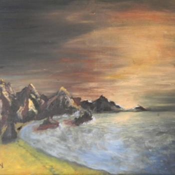 Painting titled "Marine" by Jean Louis Lafon, Original Artwork