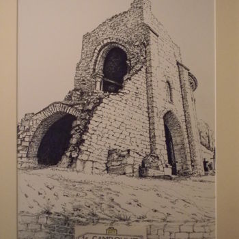 Painting titled "Ruines Eglise Saint…" by Jean Louis Lafon, Original Artwork