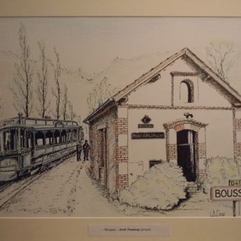 Painting titled "Arrêt tramway (proj…" by Jean Louis Lafon, Original Artwork