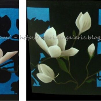 Картина под названием "Douces fleurs" - La Galerie De Marilyn, Подлинное произведение искусства