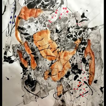 Drawing titled "abstraction 11  21" by Lagell, Original Artwork, Lacquer