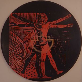 "Vitruve" başlıklı Baskıresim Didier Lagrange tarafından, Orijinal sanat, Linocut