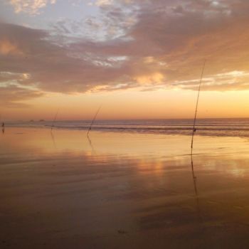 Фотография под названием "sunset fishing" - Lahcen Arkha, Подлинное произведение искусства