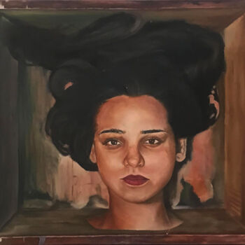 Schilderij getiteld "Emotions Concealed…" door Laiba Ayub Ayub, Origineel Kunstwerk, Olie