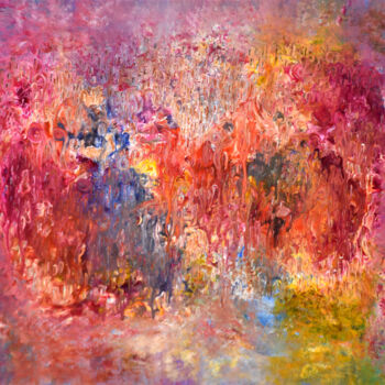 Картина под названием "flamenco" - Sonia Lakhoua, Подлинное произведение искусства, Акрил Установлен на Деревянная рама для…