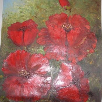 Painting titled "Poppy Flowers" by lal, Original Artwork