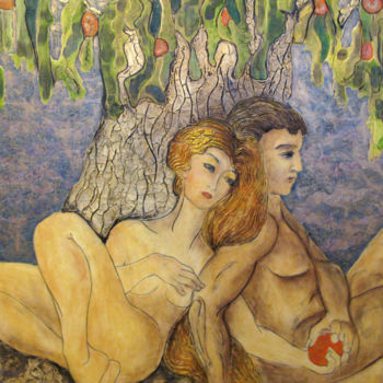 Pittura intitolato "Edem" da Natalia Laletina, Opera d'arte originale