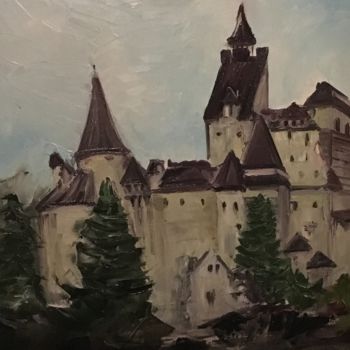 Pittura intitolato "Bran Castel Romania" da Lali, Opera d'arte originale, Olio