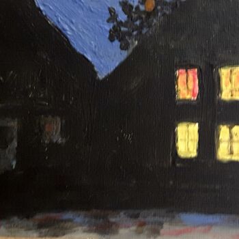 Malerei mit dem Titel "Ma maison en 2 coul…" von Lalie, Original-Kunstwerk, Acryl