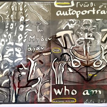 Painting titled "WHO AM I?" by Lalie, Original Artwork, Acrylic