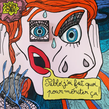 Pintura titulada "Munch alors, Pablo…" por Lalie Lartiste, Obra de arte original, Acrílico Montado en Bastidor de camilla de…