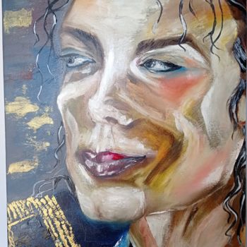 Pintura titulada "Michael Jackson" por Lali Eradze, Obra de arte original, Oleo