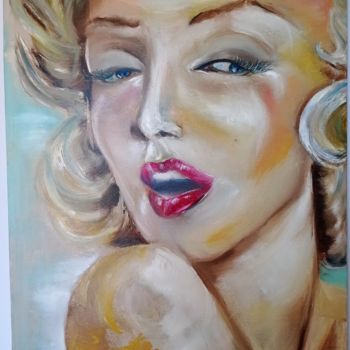 Картина под названием "Merilin Monroe ." - Lali Eradze, Подлинное произведение искусства, Масло