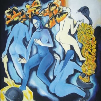 Painting titled "Poison Girls" by Lk, Original Artwork, Oil