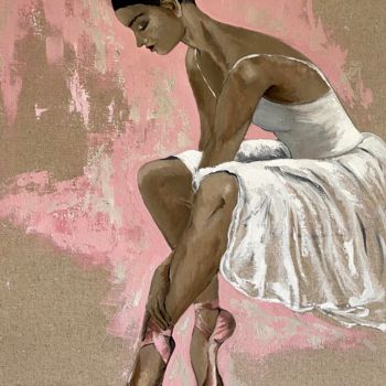 Pittura intitolato "Bailarina del Tutú…" da Laura Velásquez, Opera d'arte originale, Acrilico Montato su Telaio per barella…