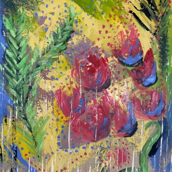 Painting titled "Le Petit Jardin" by Laura Velásquez, Original Artwork, Acrylic