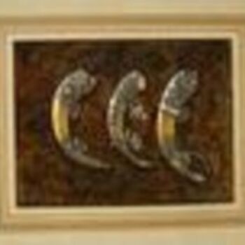 Ζωγραφική με τίτλο "Composition cornes…" από Mounira Lallali, Αυθεντικά έργα τέχνης