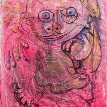 Pintura titulada "Pink Spoil Girl" por Lalo Sánchez De Valle, Obra de arte original, Oleo