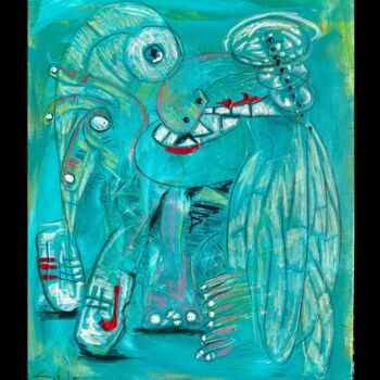 Pittura intitolato "The Fly Metamorphos…" da Lalo Sánchez De Valle, Opera d'arte originale, Acquarello