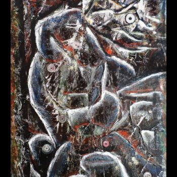 Peinture intitulée "Monstre" par Lam, Œuvre d'art originale, Acrylique