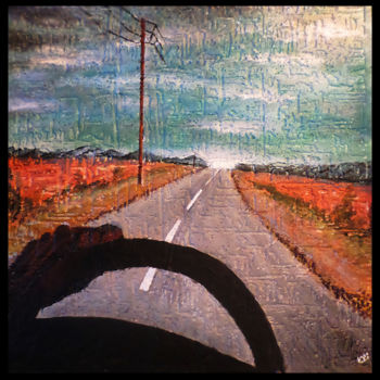 Painting titled "On the road again .." by Lam, Original Artwork, Acrylic