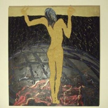 Pittura intitolato "jeune femme" da Danielle Lamaison, Opera d'arte originale, Acrilico