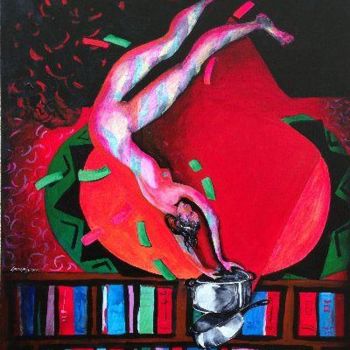 「quel cirque !」というタイトルの絵画 Danielle Lamaisonによって, オリジナルのアートワーク, アクリル