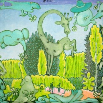 Картина под названием "В лесу" - Леонид Максимов, Подлинное произведение искусства, Другой